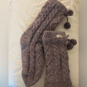 UGG Pom Pom Fleece Lined Crew Sock